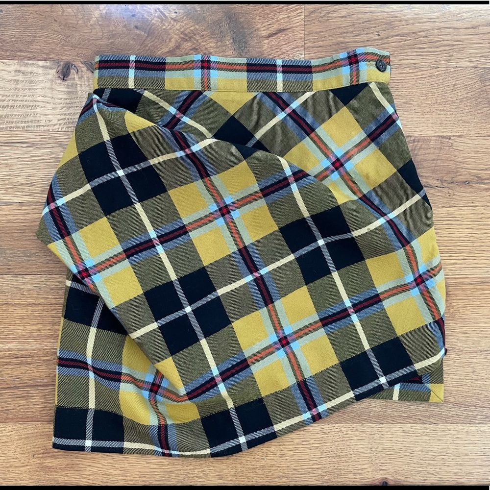 Vivienne Westwood Plaid Asymmetrical Mini Skirt